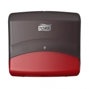 Tork 654008 Настенный диспенсер для материалов в салфетках. Красный-Черный