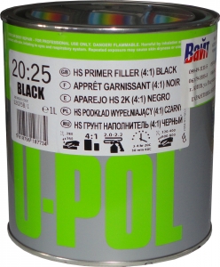 Купити 2К 4:1 Акриловий ґрунт-наповнювач S2025 U-Pol HS чорний, 1л - Vait.ua