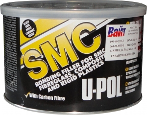 Купити SMCB/2 SMC™ Вуглеволоконна легкошліфована шпаклівка U-Pol, чорна, 1,1 л - Vait.ua
