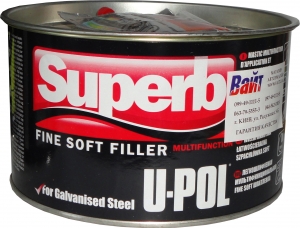 Купити SUPERB/2 Легкошліфована мультифункціональна U-Pol Fine Soft шпаклівка, 1л - Vait.ua