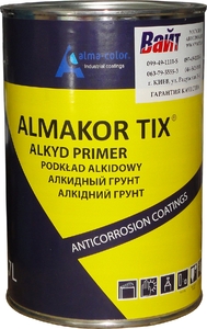Купити 1К товстошаровий антикорозійний алкідний грунт ALMAKOR-TIX, 0,7л, сірий - Vait.ua