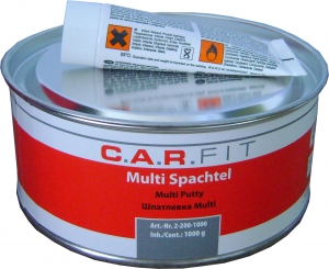 Купити Шпаклівка поліефірна для оцинкованих та алюмінієвих поверхонь Multi CAR FIT 1,0 кг - Vait.ua