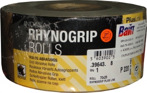 Купити Папір абразивний INDASA RHYNOGRIP PLUS LINE ROLL (Плюс лінія) в рулоні з системою Velcro без отворів, 70мм x 25м, P360 - Vait.ua