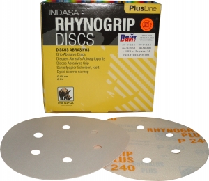 Купити Абразивний диск для сухого шліфування INDASA RHYNOGRIP PLUS LINE (Плюс лінія) 6 отворів, діаметр 125мм, Р360 - Vait.ua