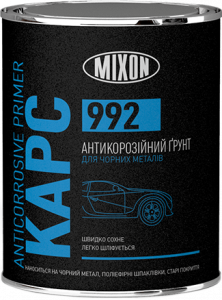 Купити Однокомпонентний антикорозійний нітро ґрунт MIXON КАРС 992, 1,0кг, чорний - Vait.ua