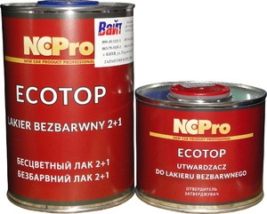 Купити Двокомпонентний акриловий лак NCPro MS ECOTOP (1л) + затверджувач (0,5л) - Vait.ua