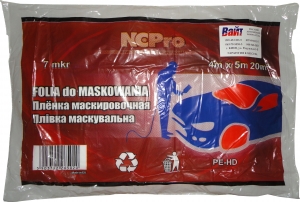 Купити Плівка маскувальна поліетиленова NCPro прозора, 4 х 5м - Vait.ua
