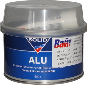 Купити Шпаклівка Solid ALU з алюмінієвим наповнювачем, 0,5 кг - Vait.ua