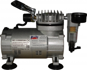 Купити MC-1100HFGM Мінікомпресор SUMAKE низького тиску з фільтром та шлангом 1/8HP - Vait.ua