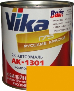 Купити 1035 Акрилова автоемаль Vika АК-1301 "Жовта" (0,85кг) у комплекті зі стандартним затверджувачем 1301 (0,21кг) - Vait.ua