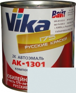 Купити 202 Акрилова автоемаль Vika АК-1301 "Снігово-біла" (0,85кг) у комплекті зі стандартним затверджувачем 1301 (0,21кг) - Vait.ua