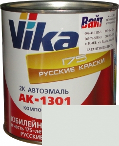 Купити 233 Акрилова автоемаль Vika АК-1301 "Сірувато-біла" (0,85кг) у комплекті зі стандартним затверджувачем 1301 (0,21кг) - Vait.ua