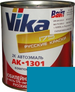 Купити 425 Акрилова автоемаль Vika АК-1301 "Блакитна адріатика" (0,85 кг) в комплекті зі стандартним затверджувачем 1301 (0,21 кг) - Vait.ua