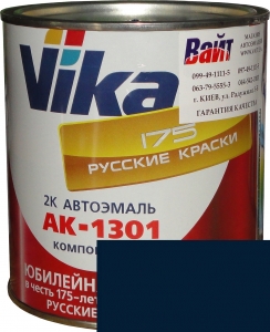 Купити 456 Акрилова автоемаль Vika АК-1301 "Темно-синя" (0,85кг) у комплекті зі стандартним затверджувачем 1301 (0,21кг) - Vait.ua